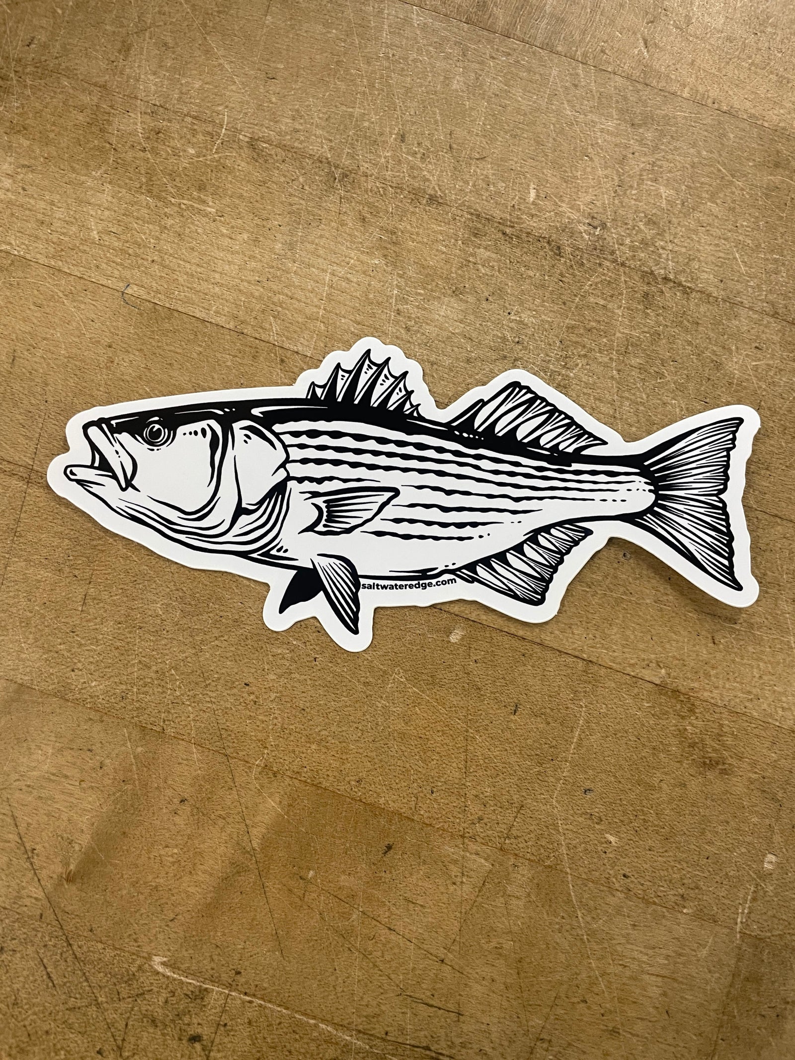 Saltwater Edge Stickers Striped Bass