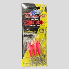 Tsunami Soft Body Squid Sabiki Rig 2.5" / Pink