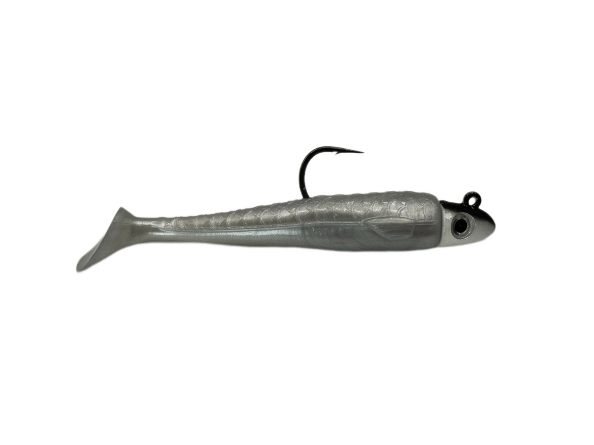 RonZ Z-Fin Original Series Rigged Sand Eel (5 and 6&quot;) Silver / 5&quot;