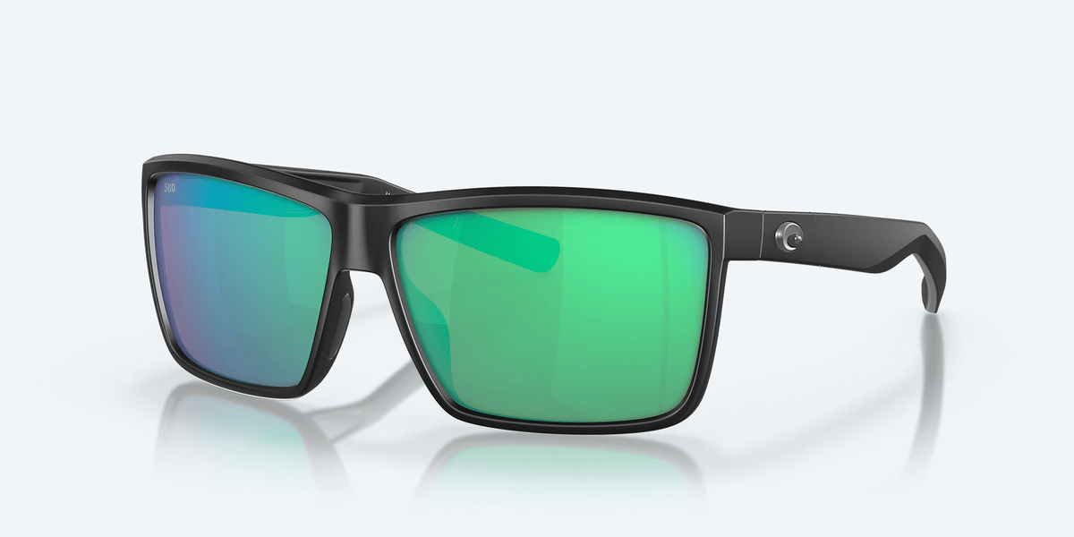 Costa Del Mar Rinconcito Polarized Sunglasses (580G - Glass Lenses) Matte Black - Green Mirror 580G