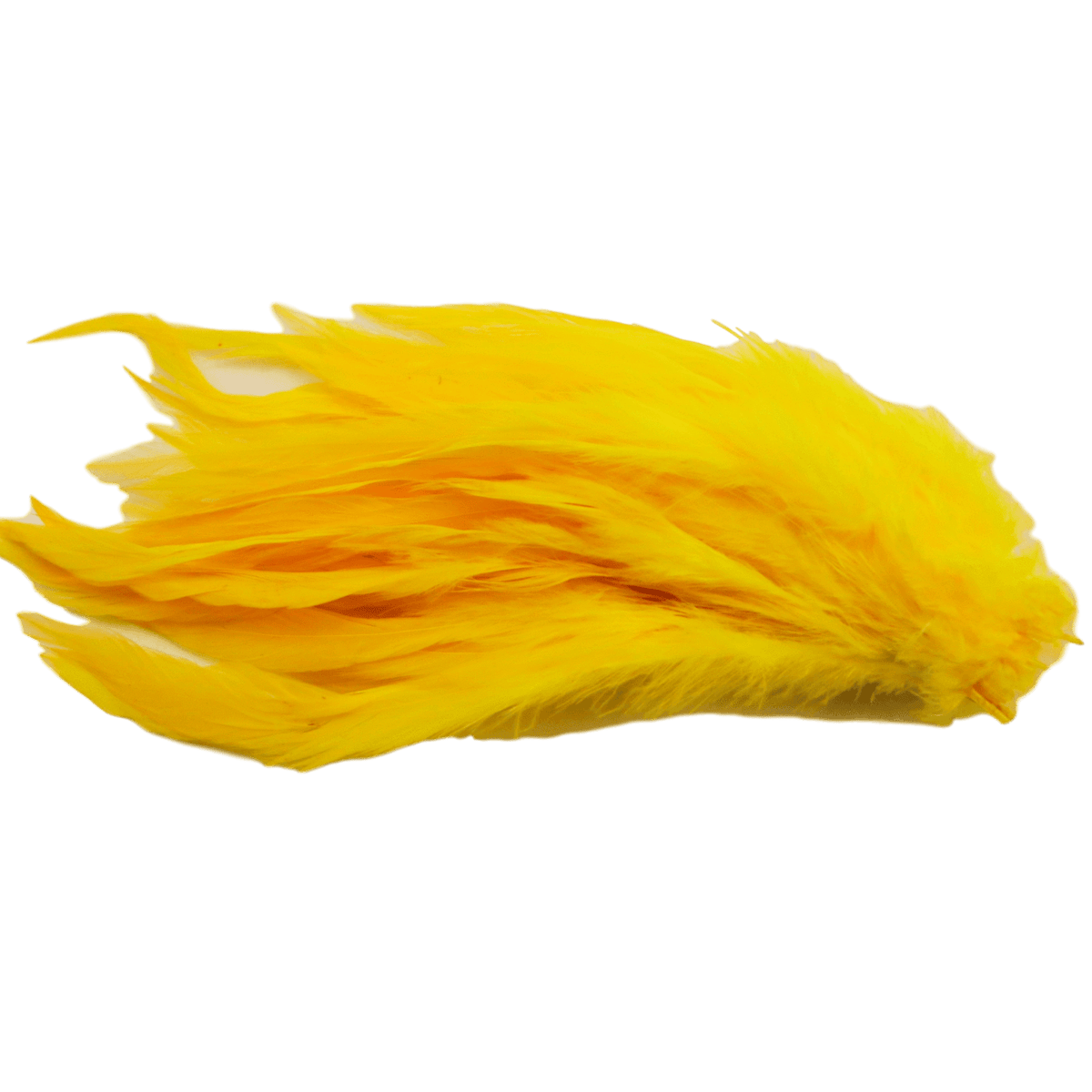 Dyed over White Strung Chinese Saddle Hackle 1/4 oz / Yellow