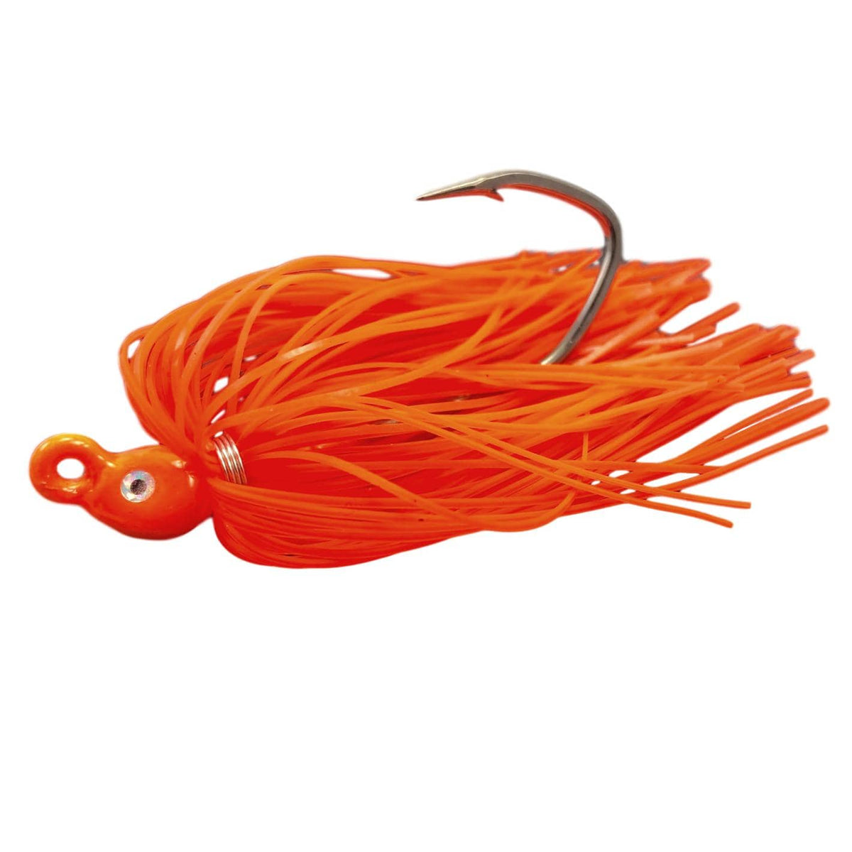 Backwater Custom Baits Poison Tail Jigs (1/4oz Teasers) Bright Orange