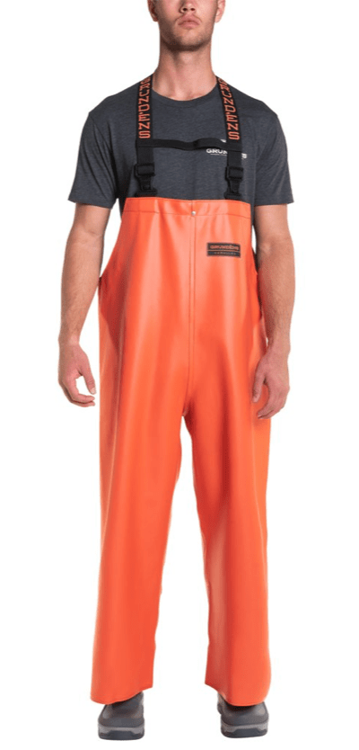  Grundens Men's Herkules Professional-Grade Bib Pant   Waterproof, Adjustable, Orange, Small : Clothing, Shoes & Jewelry