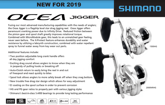 Shimano Ocea Jigger Star Drag Conventional Reels