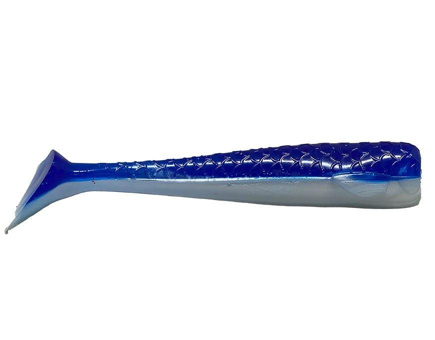 RonZ Z-Fin Paddle Tail Replacement Bodys (5&quot; and 6&quot;) Blue and White / 6&quot;