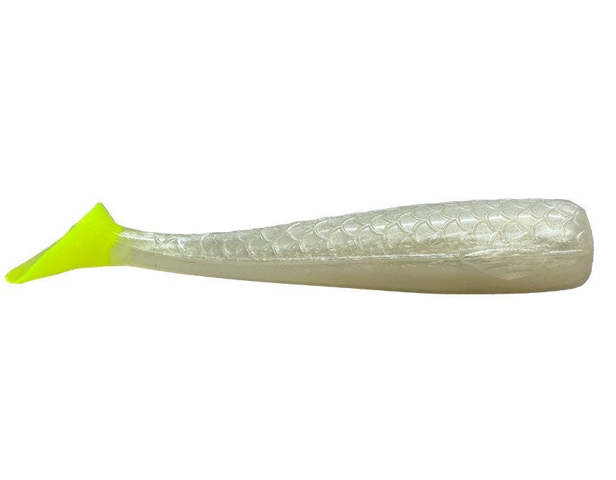 RonZ Z-Fin Paddle Tail Replacement Bodys (5&quot; and 6&quot;) Pearl Chartreuse / 6&quot;
