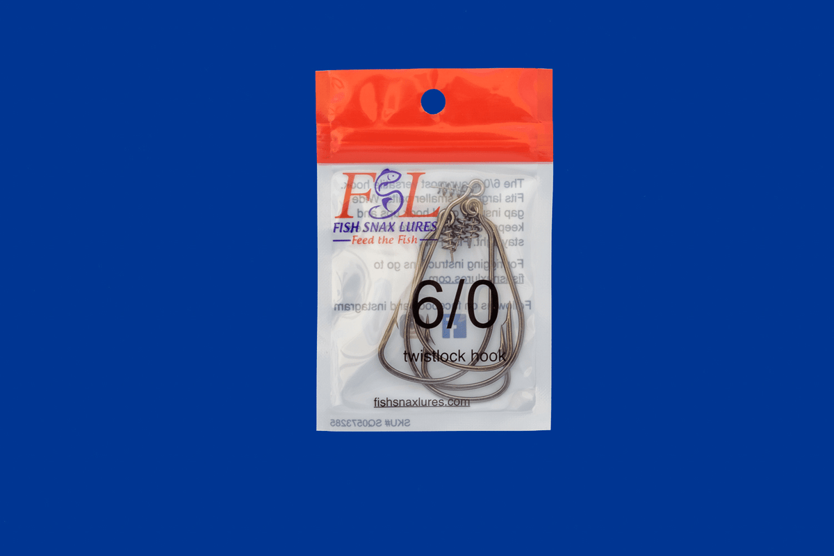 Fish Snax Twistlock Hooks 6/0 - 4 pack