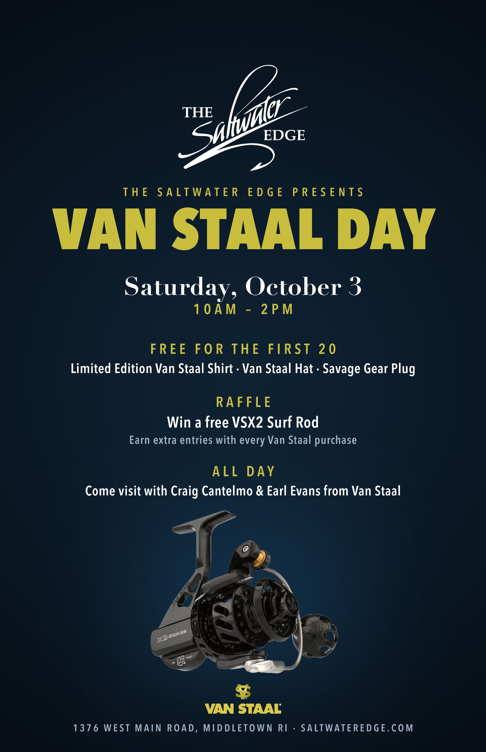 Van Staal Day at The Saltwater Edge, Saturday October 3
