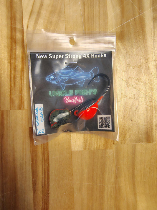 Uncle Fish's Bucktails Tog Jigs (2 Packs) 1/2oz (2 Pack / Orange Crab