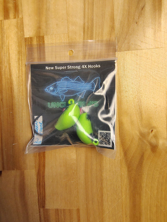 Uncle Fish's Bucktails Tog Jigs (2 Packs) 1/2oz (2 Pack / Green Tiger