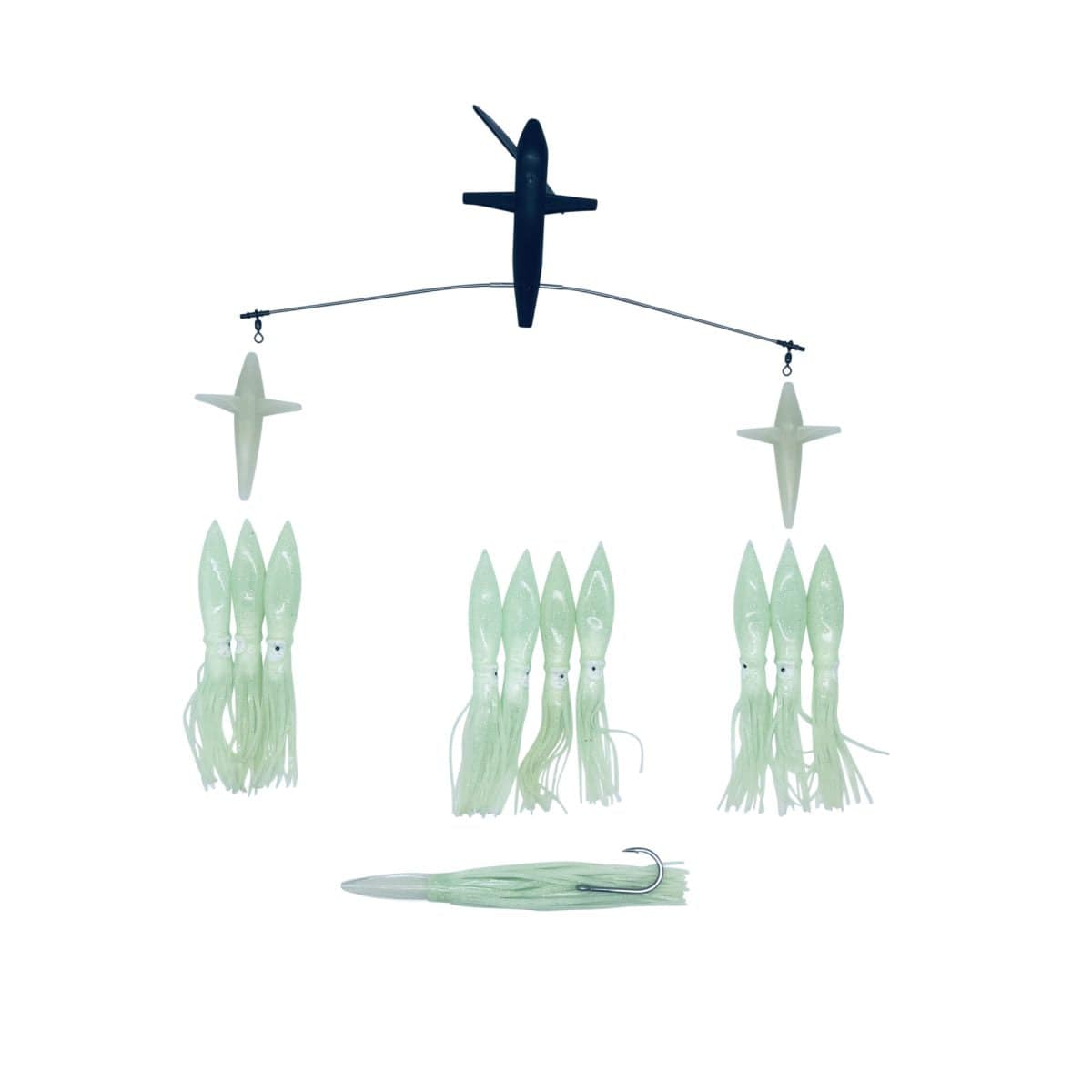 Chatter Lures 19" Side Tracker - 9" Floating Squid Glow