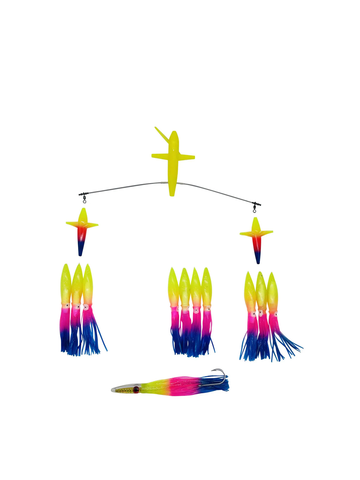 Chatter Lures 19" Side Tracker - 9" Floating Squid Rainbow