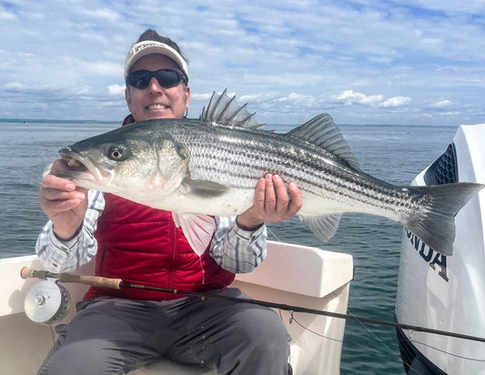 John Field with a trophy striped bass