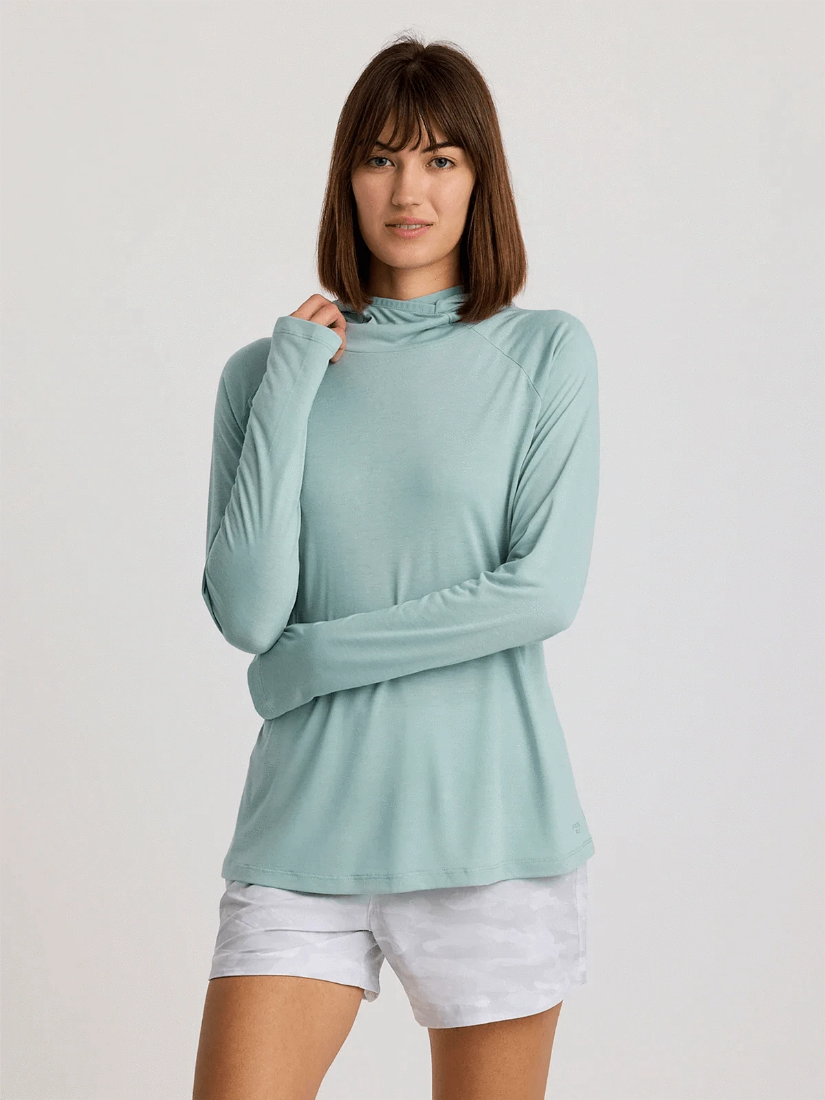 Free Fly Women's Bamboo Lightweight Hoodie II Ocean Mist / S