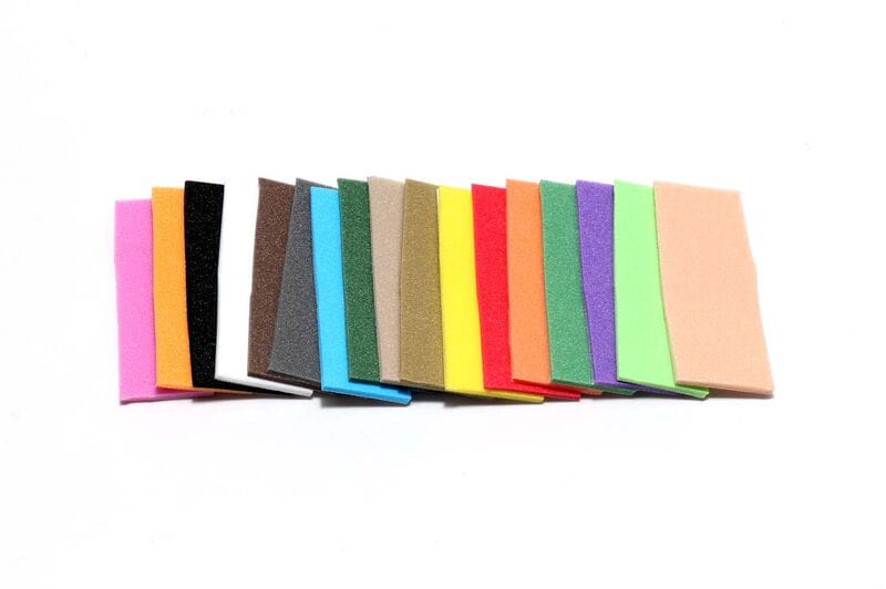 Hareline Hi Float Foam sheets colour range