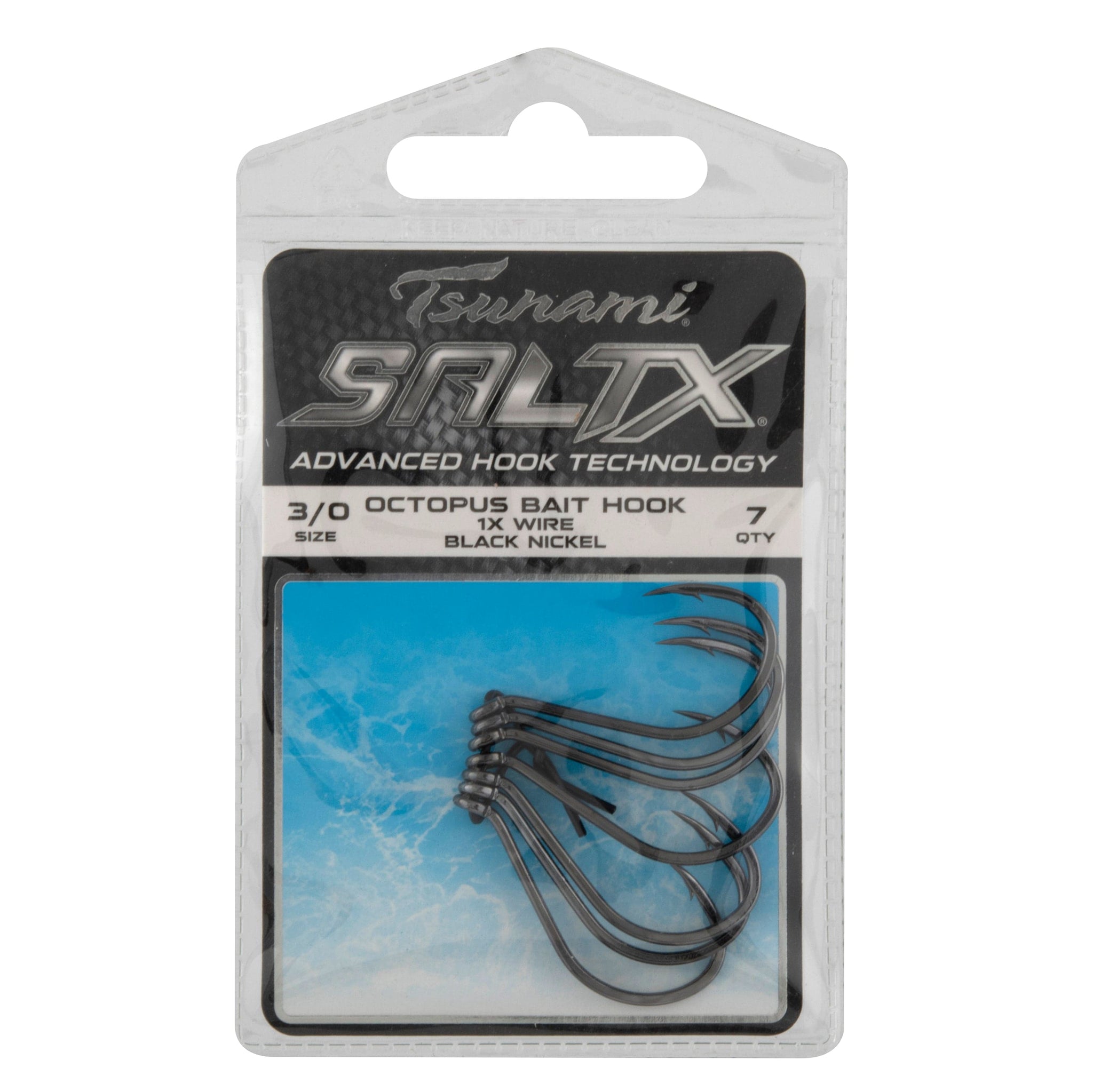Tsunami SaltX 1X Bait Holder Hooks 2/0