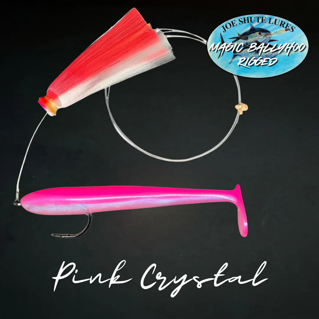 Joe Shute Lures Rigged Ballyhoo 3oz / Pink/Crystal