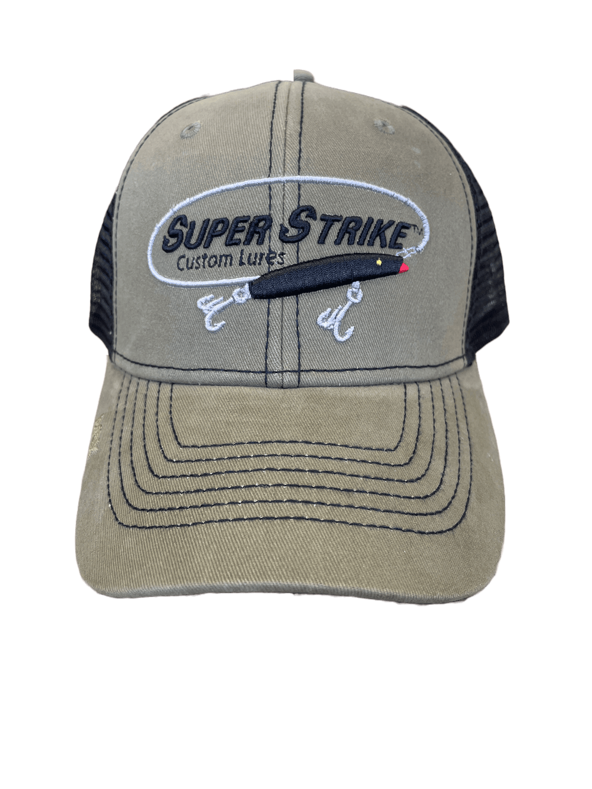 Super Strike Hats Olive/Black Trucker
