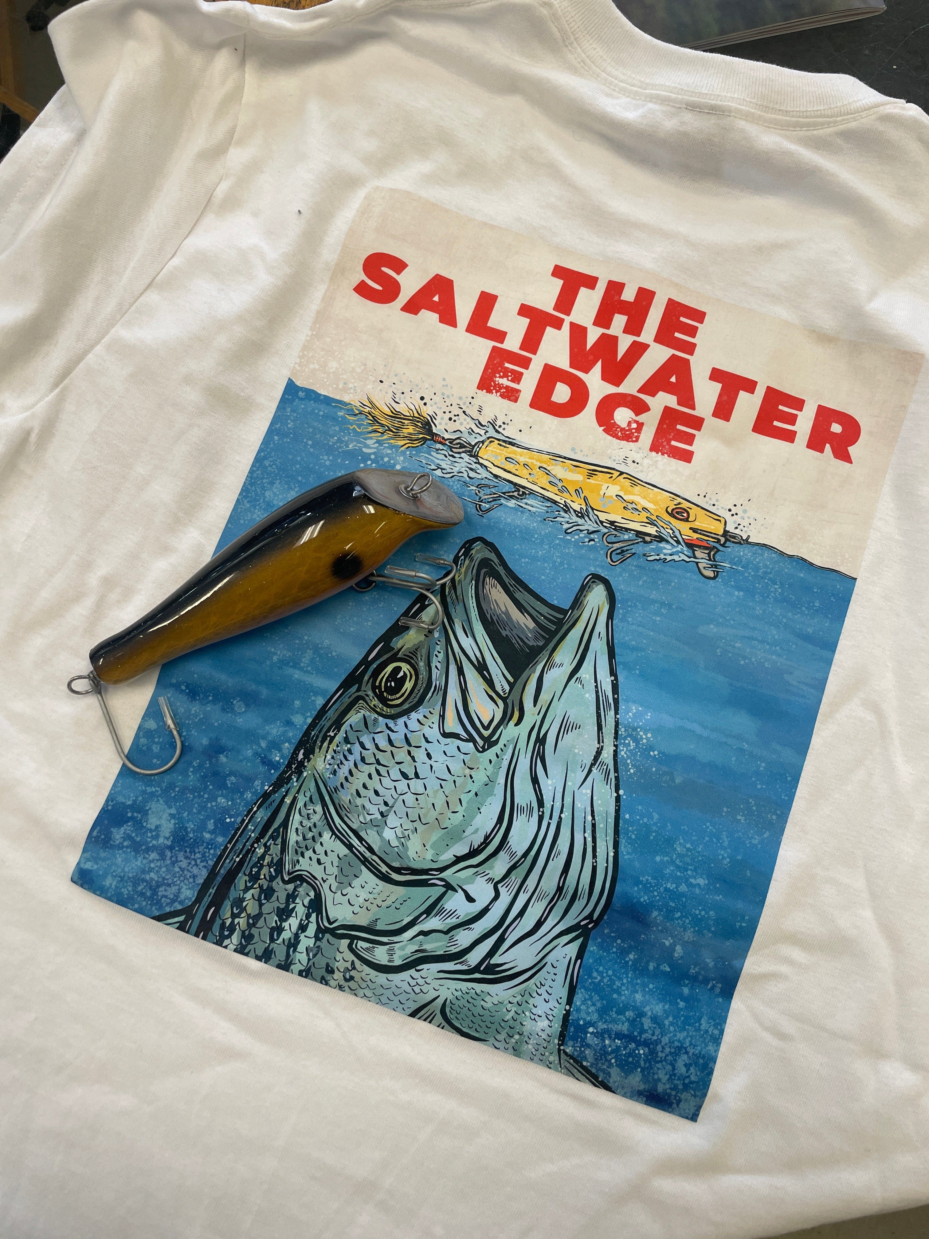 Saltwater Edge Striper Kickoff 2024 T-Shirt - Medium