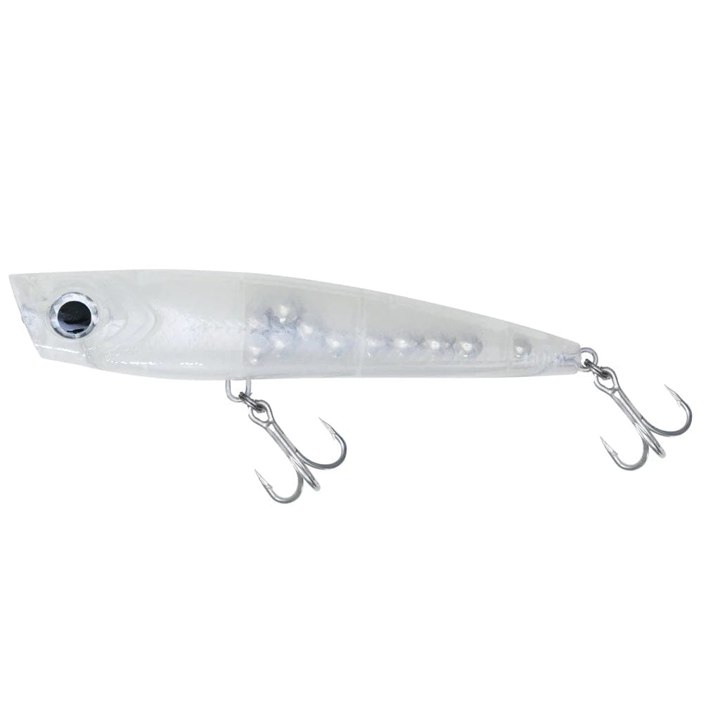 Charter Grade Popper: 3.5oz - 7inch (Tuna Rigged) Transparent White