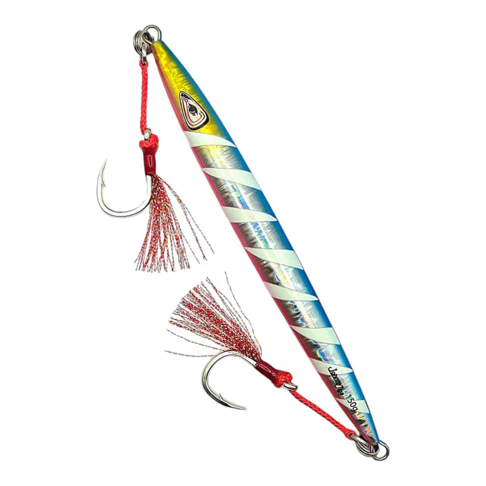 Johnny Jigs Torpedo Jig - Pre-rigged Pink/Blue / 100g