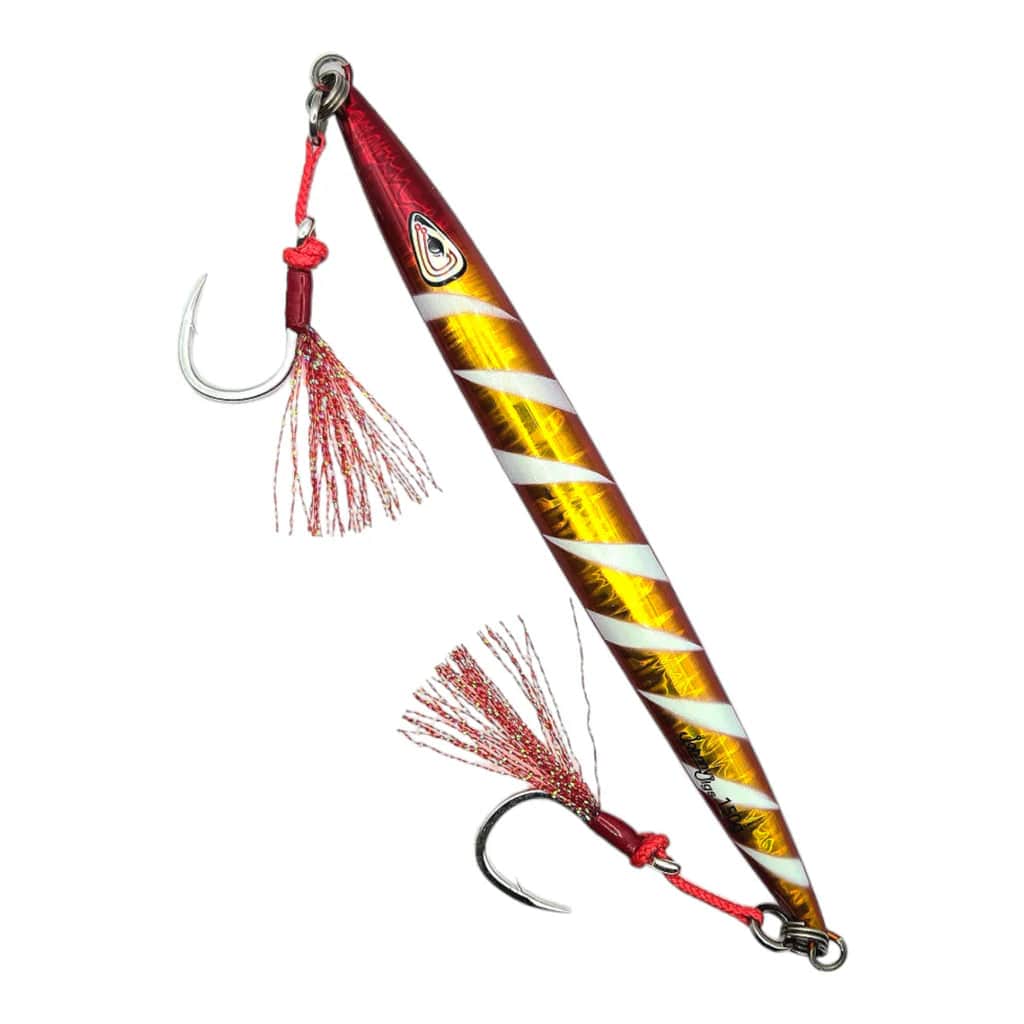 Johnny Jigs Torpedo Jig - Pre-rigged Gold Red / 100g