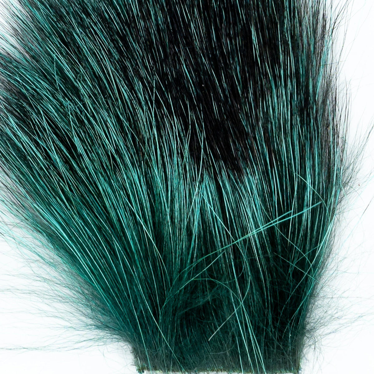 Dyed Silver Fox Hair Aqua