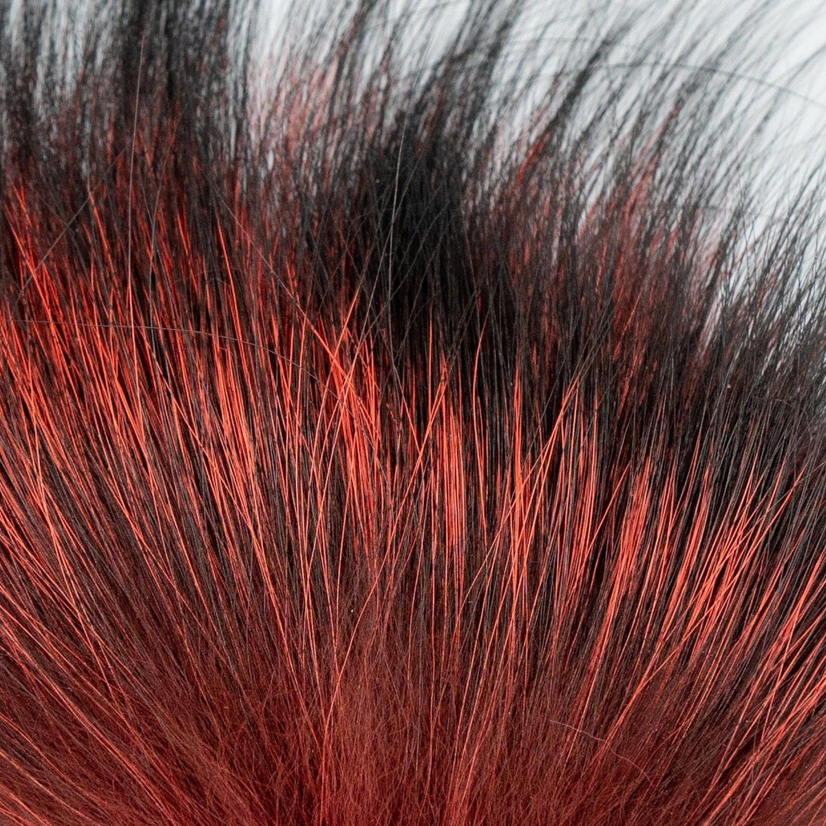Dyed Silver Fox Hair Red