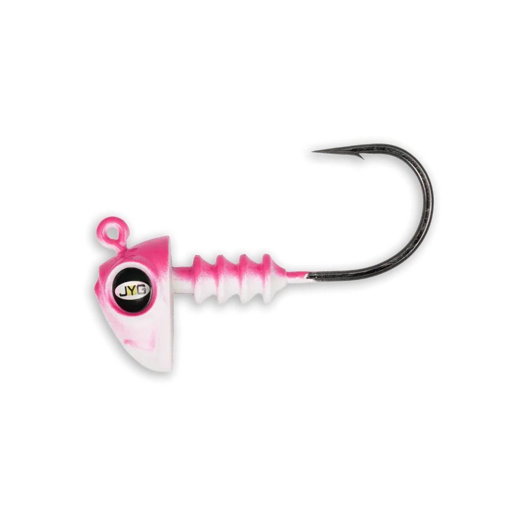 JYG Pro 3in Chubby Jig Head 1/2oz Purple Rayne 3Pk