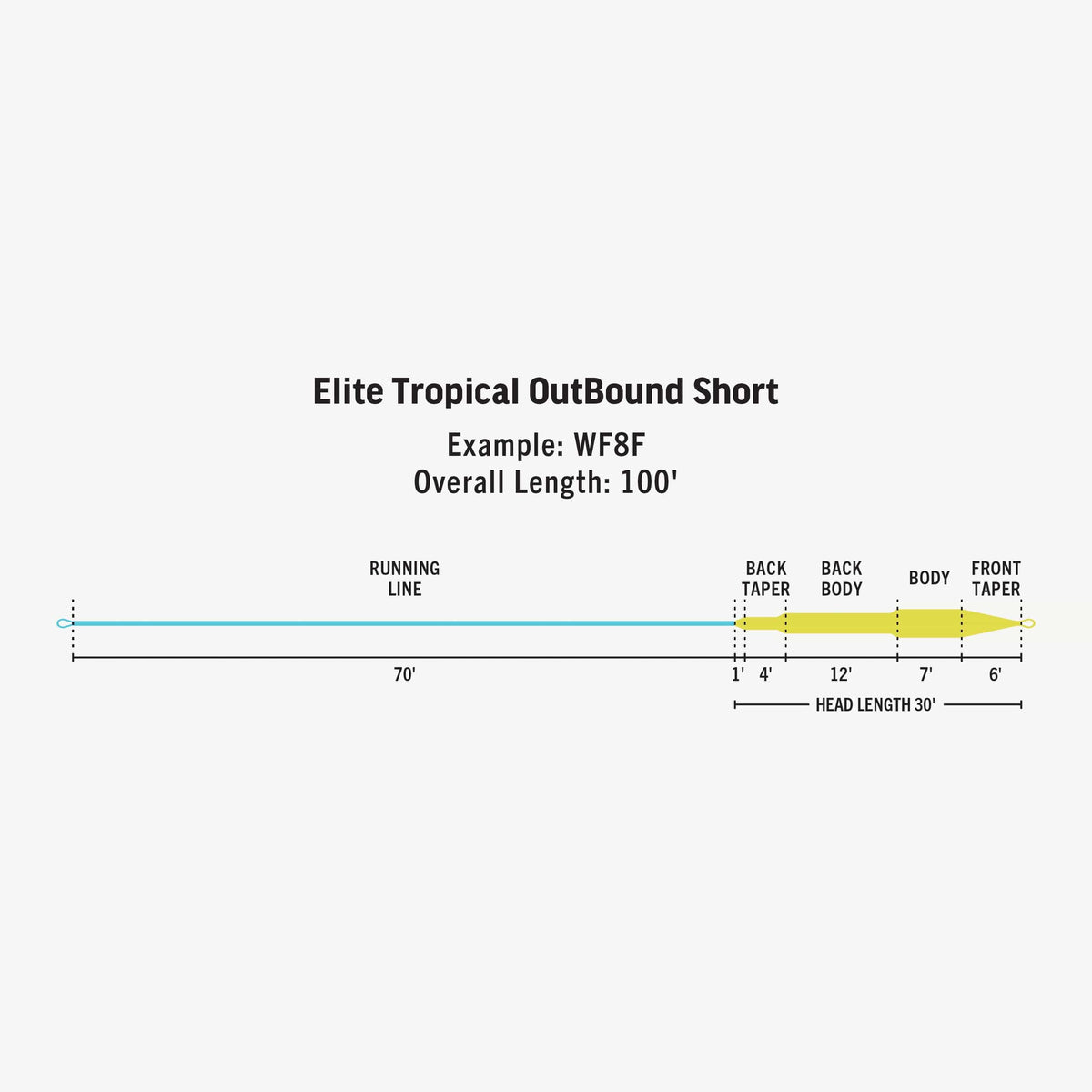 RIO Tropical Outbound Short Floating Fly Line WF8F