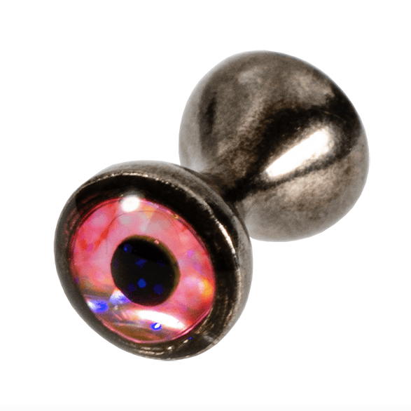 MFC Tungsten Sparkle Dumbell Eyes Black Nickel Sparkle Pink / Small