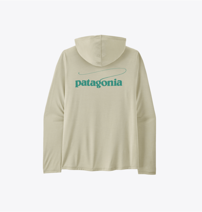 Patagonia M's Cap Cool Daily Hoody - Casting Logo S / Dyno White