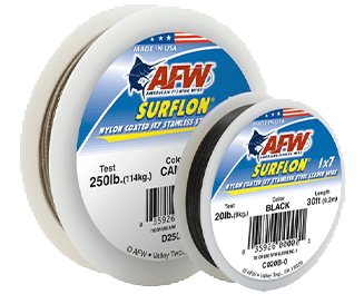 AFW Surflon Nylon Coated 1x7 Stainless Steel Leader Wire - 30 ft Spool