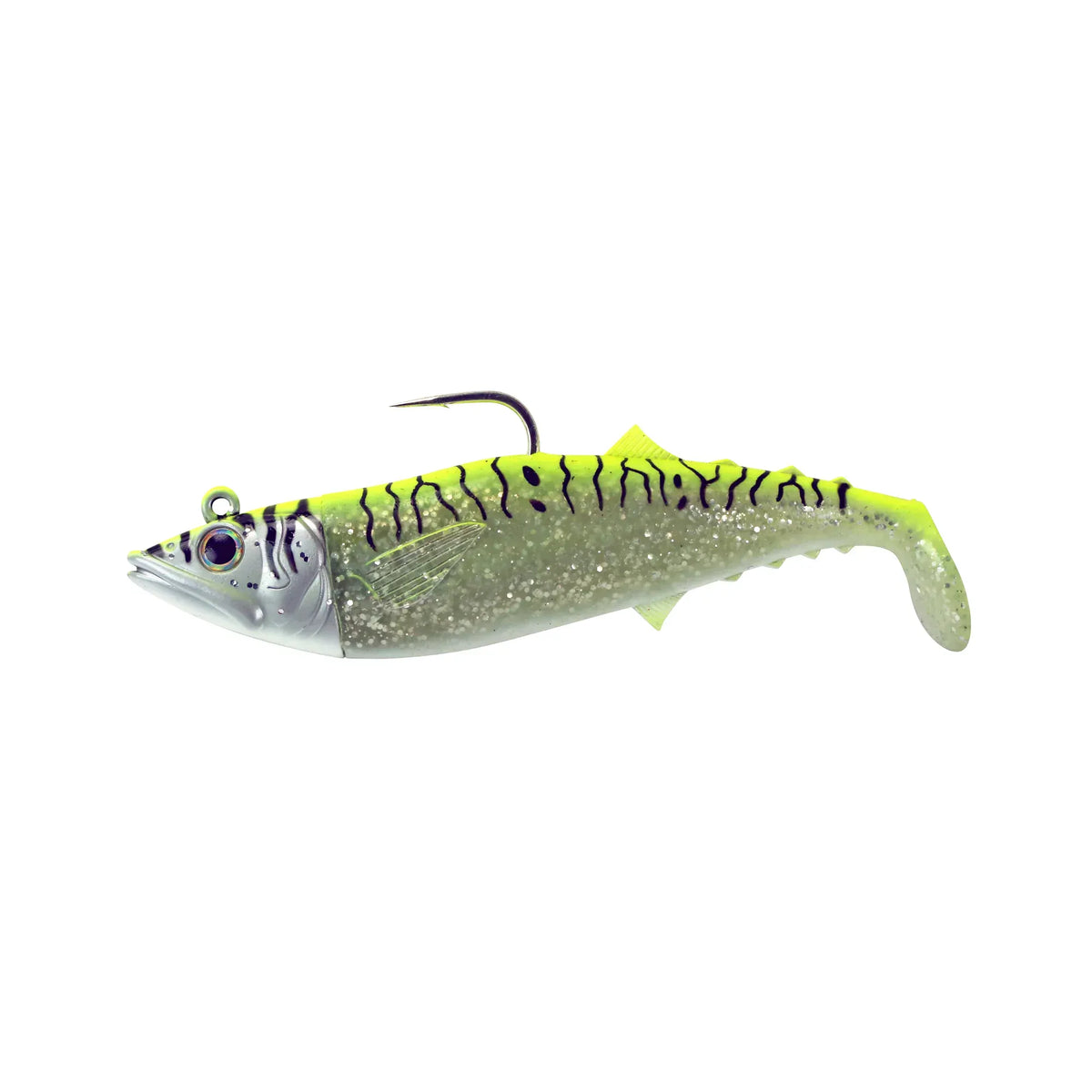 FishLab Mack Attack Soft Swimbait 6.5" - 5.5oz / Chartreuse Mackerel