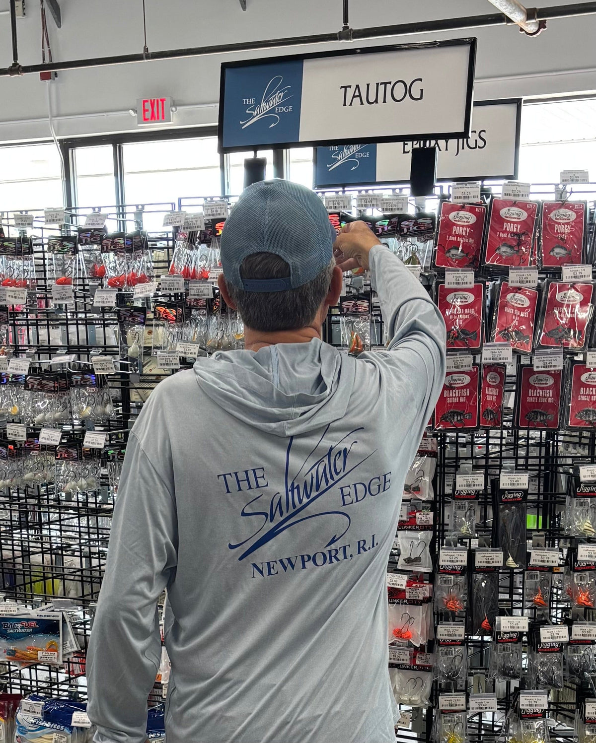 Saltwater Edge Confluence Sun Hoodie Blue Fog Heather / Small