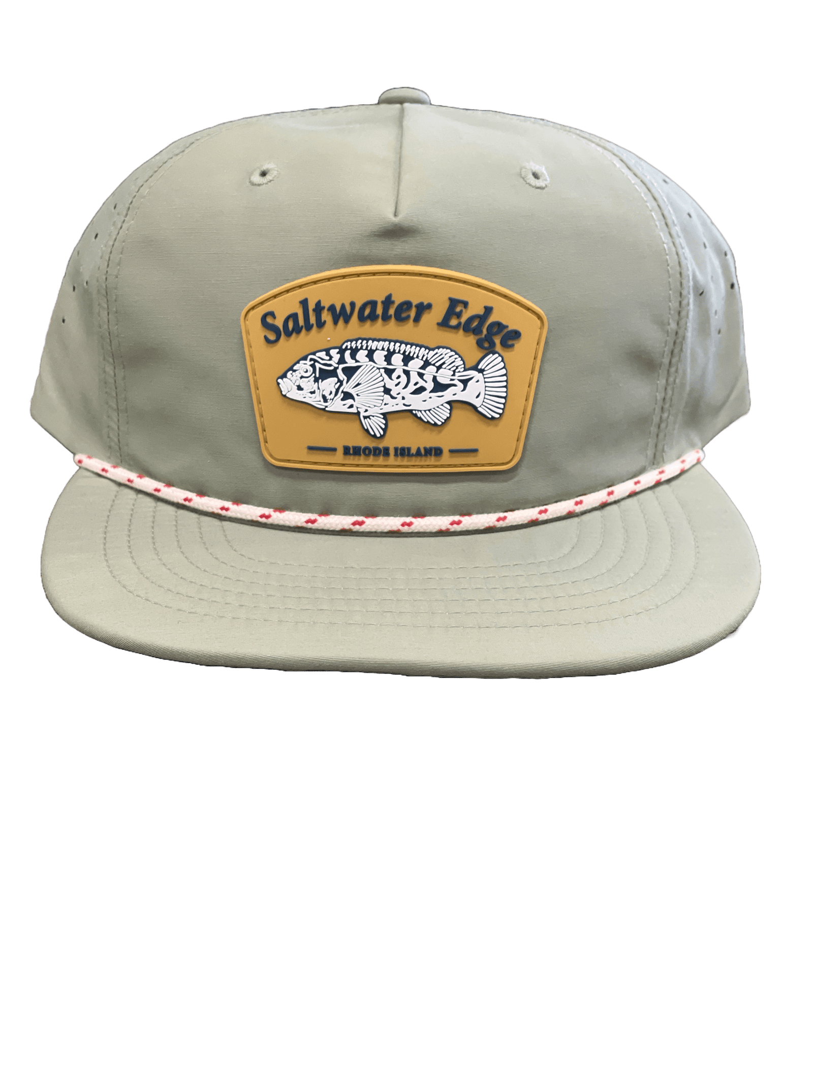 Saltwater Edge Tog Patch Hat Sage Sport Mesh Rope - Snap Back