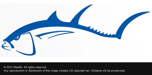 Steelfin Vinyl Decals Large Blue Tuna
