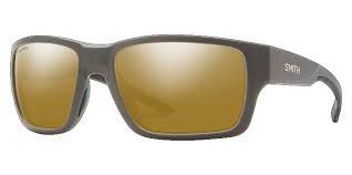 Smith Outback Polarized Sunglasses Matte Gravy Chromapop Polarized Bronze Mirror