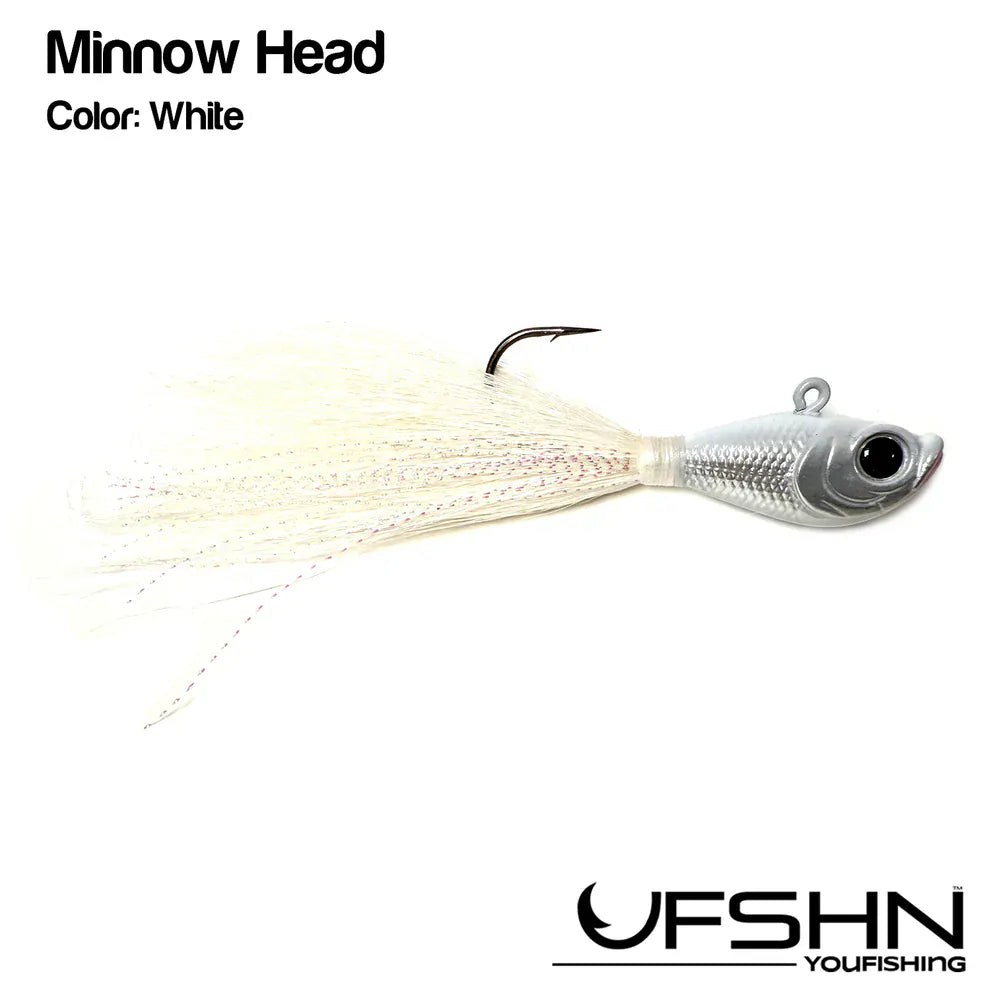 UFSHN Minnow Head Bucktail 1oz / Pink Shine