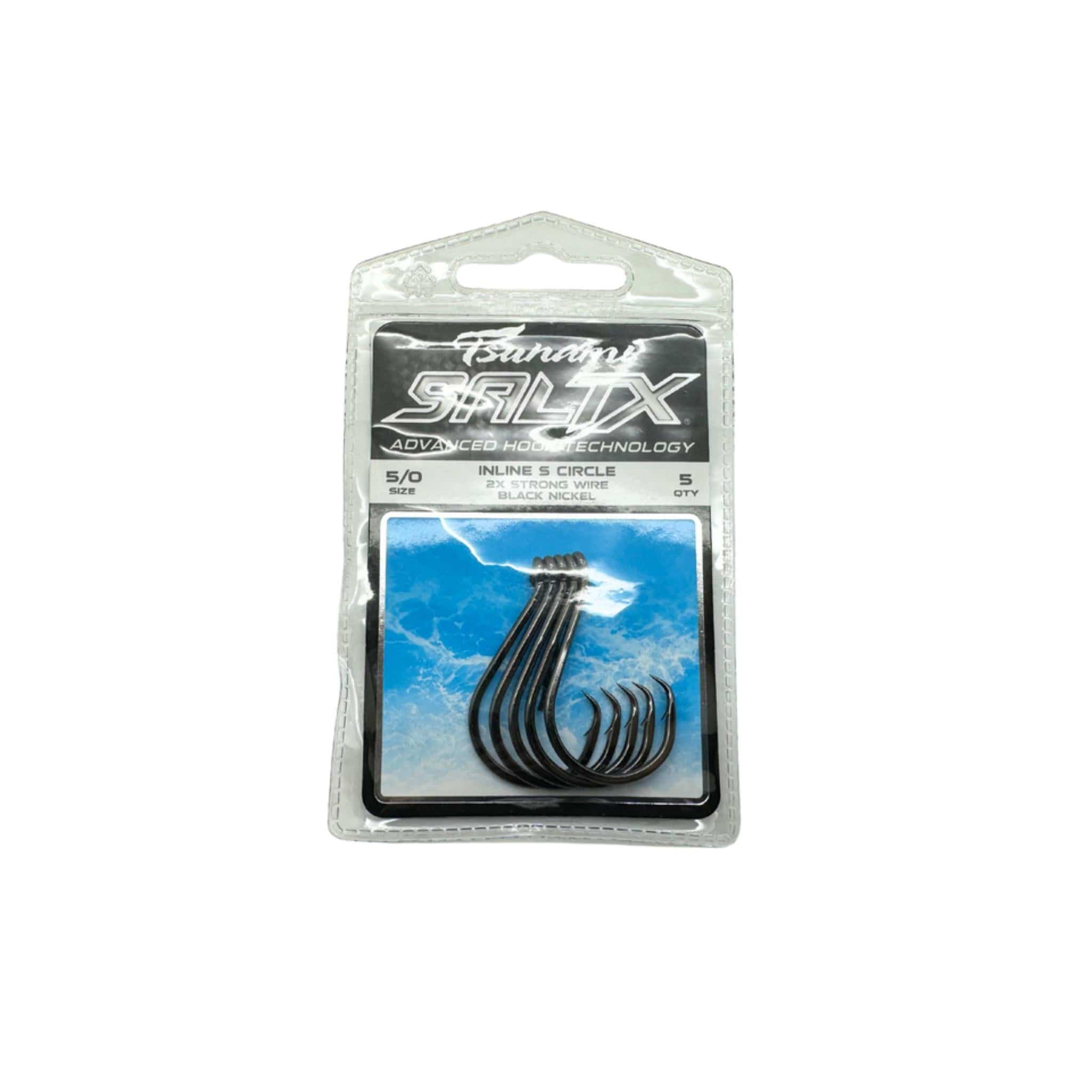 Tsunami SaltX 2X Inline S Circle Hooks - 5/0