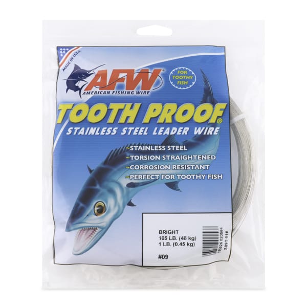 AFW Tooth Proof Single Strand Stainless Steel Leader Wire - 30 ft Coil