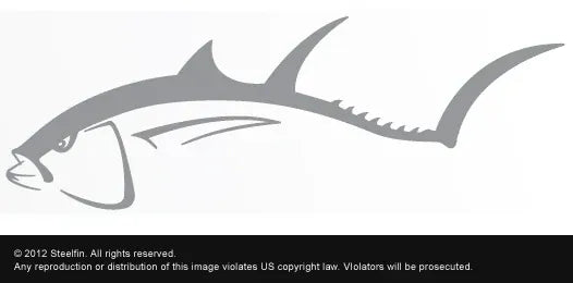 Steelfin Vinyl Decals Small Silver Tuna