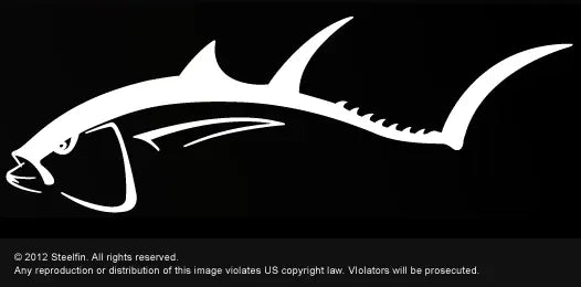 Steelfin Vinyl Decals Small White Tuna