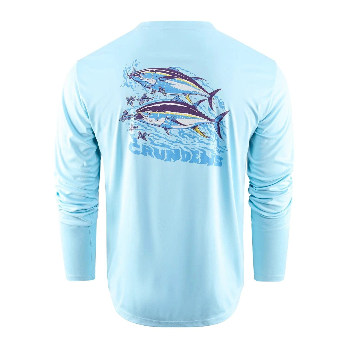 Grundens Twin Tuna LS Tech Tee (Aquamarine)