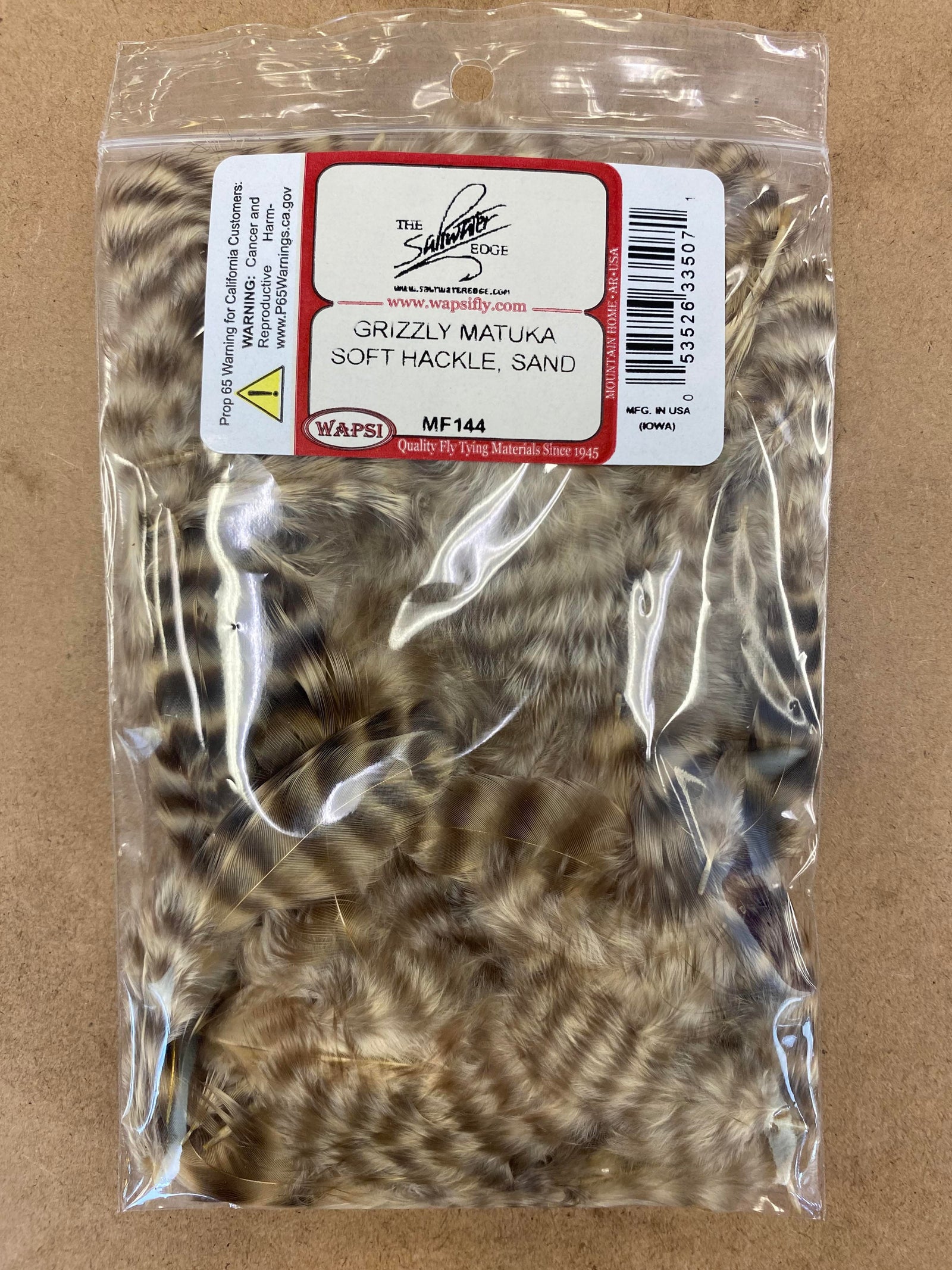 Grizzly Matuka Soft Hackle Sand