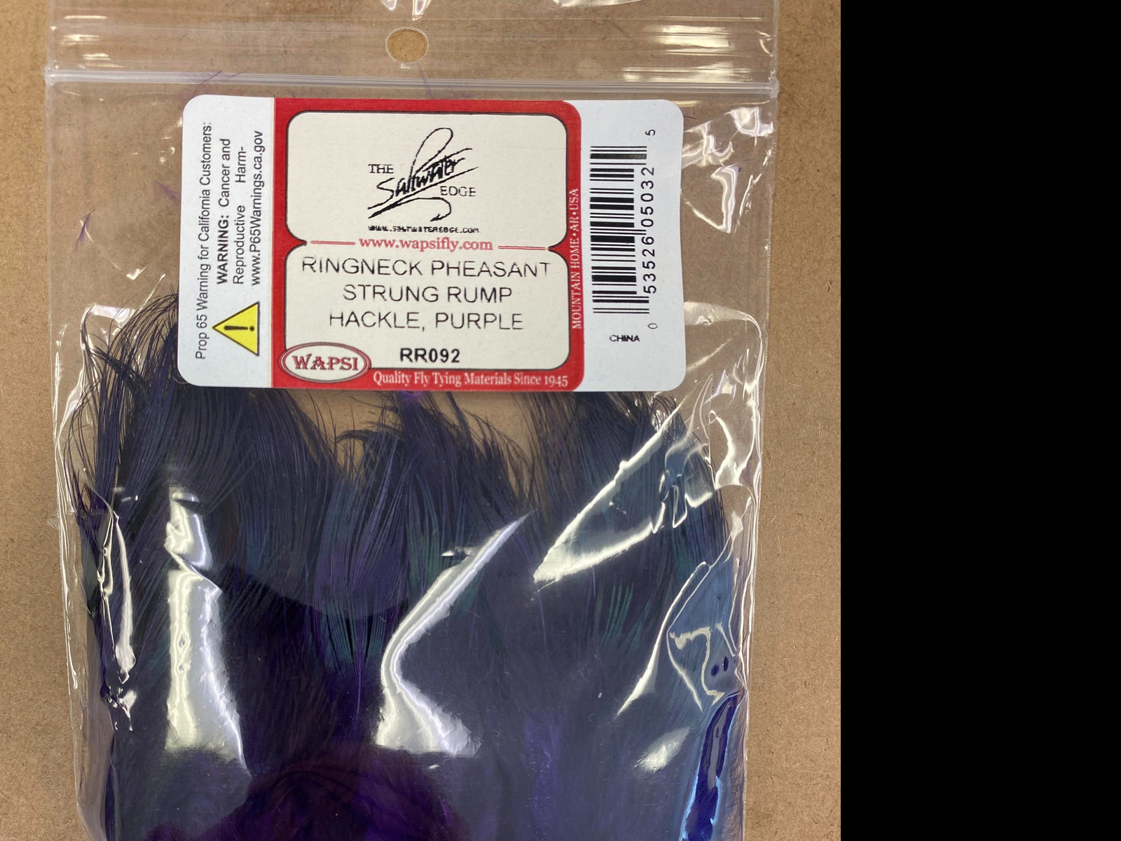 Ringneck Pheasant Strung Rump Hackle Purple