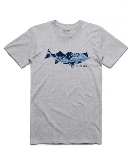 Simms Striper Bay Fill T-Shirt Grey Heather / Medium