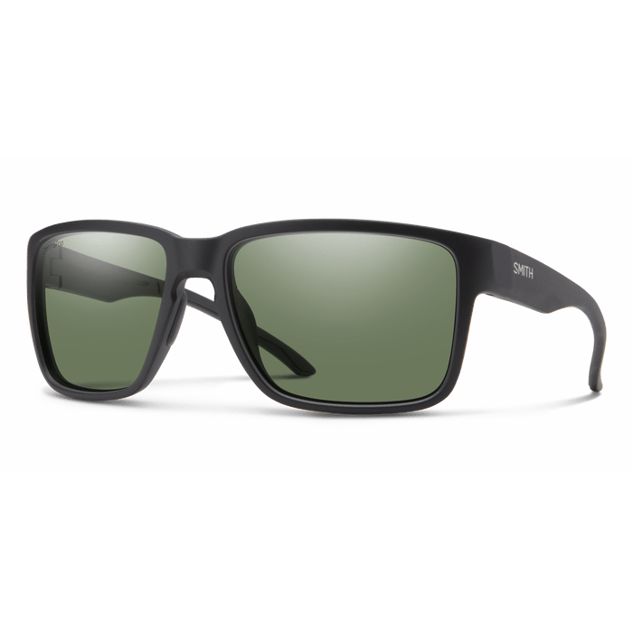 Smith Longfin Sunglasses Matte Black Frame ChromaPop Polarized Black Lens