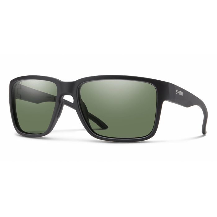 Smith Emerge Sunglasses Matte Black + Polarized Gray Green Lens