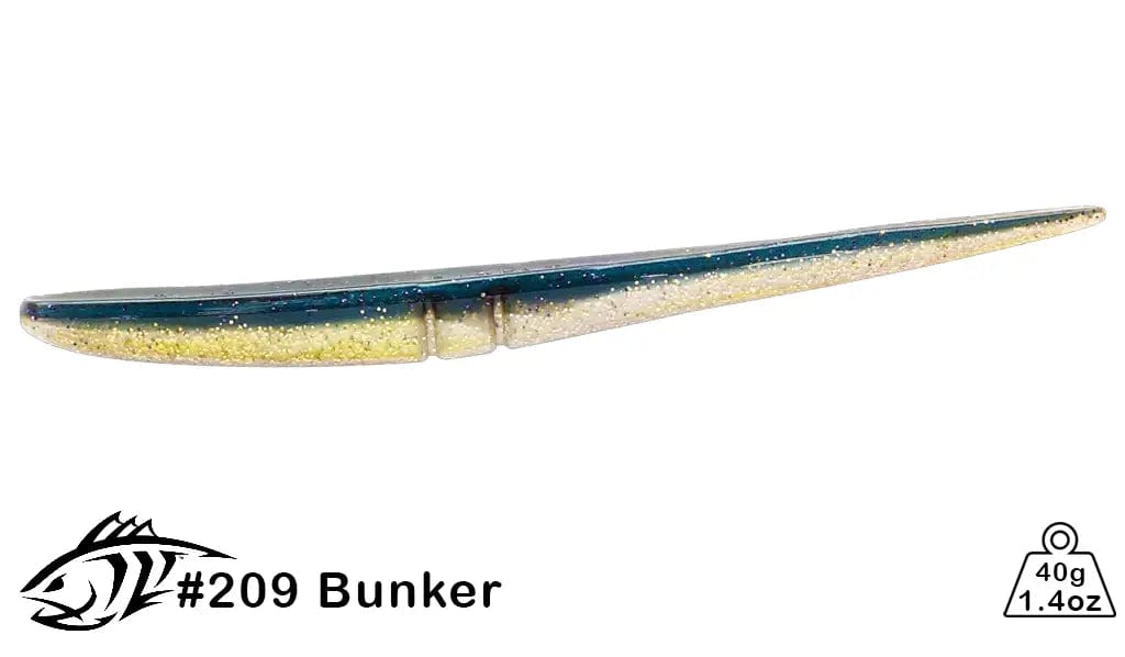 Lunker City Slug-Go Soft Bait Lure - Original Stick Bait For Bass & Saltwater Fishing | 5-Pack Bag Of Soft Plastic Lures